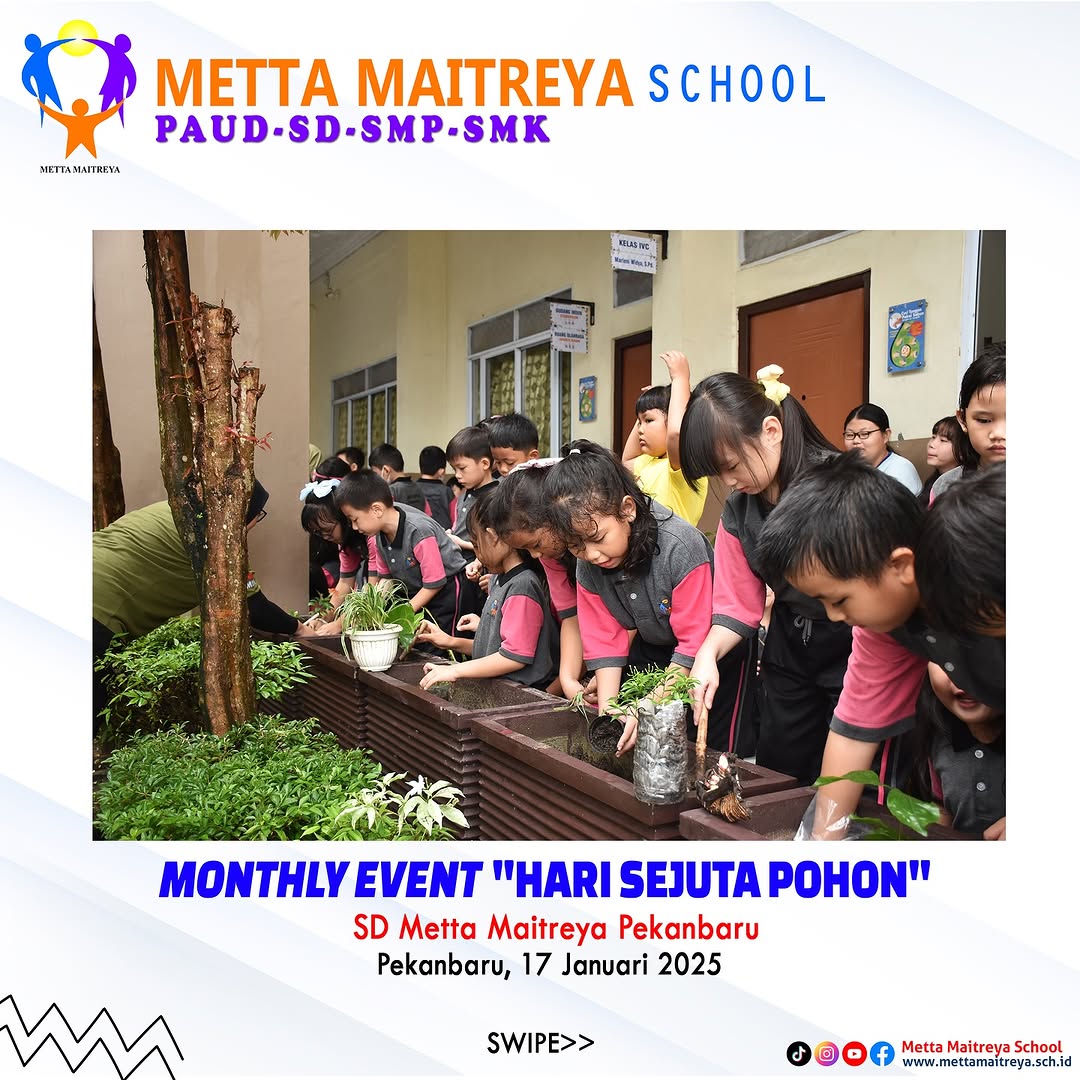 Kegiatan Monthly Event "Menanam Sejuta Pohon" Peserta Didik Kelas 1-6